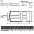 Cross coordinate machine vice CV-100 non-rotating type 3458 - Picture 3