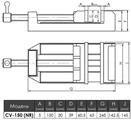 Тиски верстатні хрестові координатні CV-150 неповоротні тип 3458 - Зображення 4