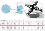 Lathe chuck Sanou K12-80 4-jaw self-centering - Picture 2